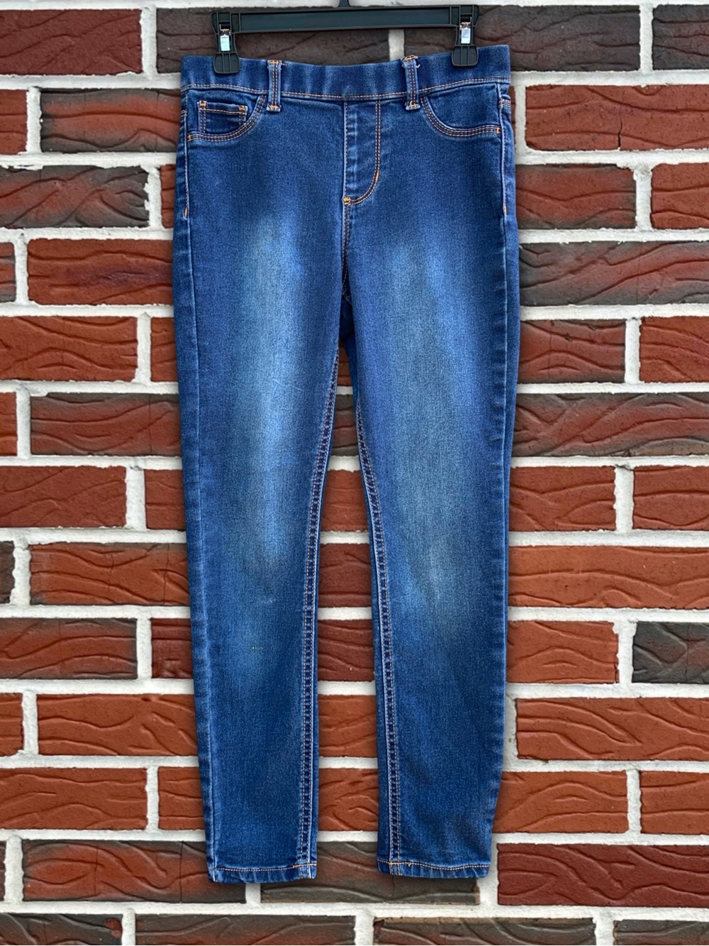 Girls Jeggings Large 10-12 Medium Wash Stretch Denim Skinny Jeans
